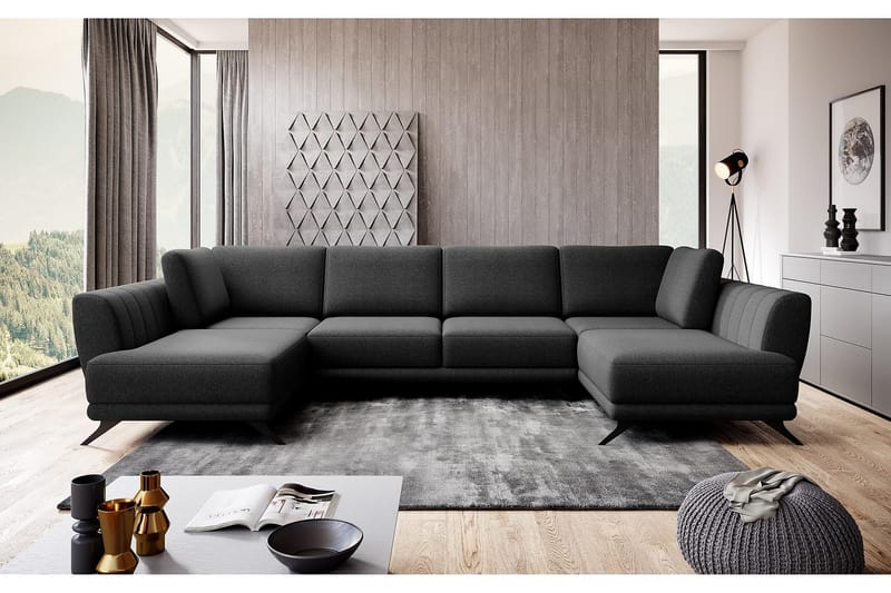 Katun Bäddsoffa Dubbelschäslong - Mörkgrå - Möbler - Soffa - Bäddsoffa