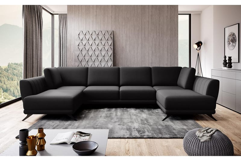 Katun Bäddsoffa Dubbelschäslong - Svart - Möbler - Soffa - Bäddsoffa