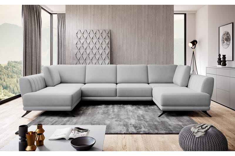 Katun Bäddsoffa Dubbelschäslong - Vit/Ljusgrå - Möbler - Soffa - Bäddsoffa