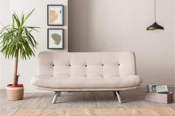 Kingaroy L ängsbäddad Bäddsoffa 100x175 cm i Linne - Krämbeige - Möbler - Soffa - Bäddsoffa