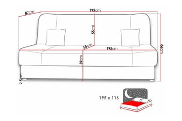 Kintore 2-sits Bäddsoffa - Grå - Möbler - Soffa - Bäddsoffa