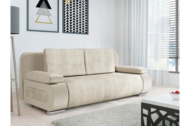 Kintore 2-sits Bäddsoffa NO_BRAND beige - Möbler - Soffa - Bäddsoffa