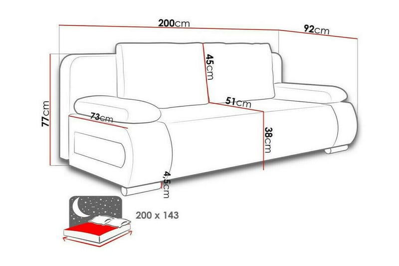 Kintore 2-sits Bäddsoffa NO_BRAND Blue/Green - Möbler - Soffa - Bäddsoffa