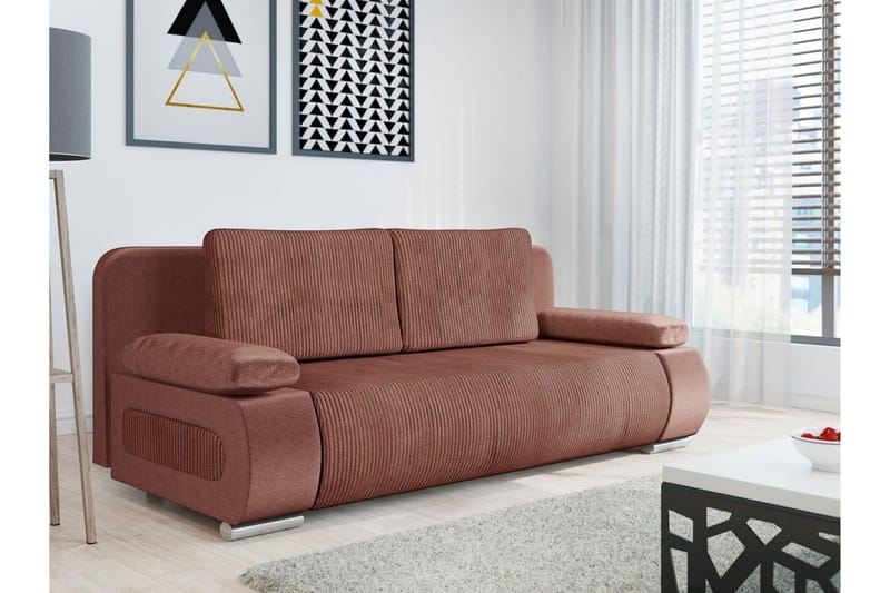 Kintore 2-sits Bäddsoffa NO_BRAND Red - Möbler - Soffa - Bäddsoffa