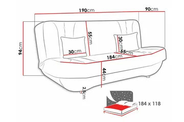 Kintore 2-sits Bäddsoffa - Möbler - Soffa - Bäddsoffa