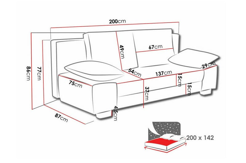 Kintore 2-sits Bäddsoffa - Möbler - Soffa - Bäddsoffa