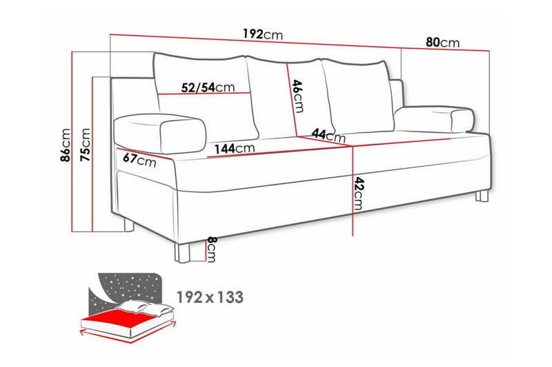 Kintore 2-sits Bäddsoffa - Möbler - Soffa - Bäddsoffa