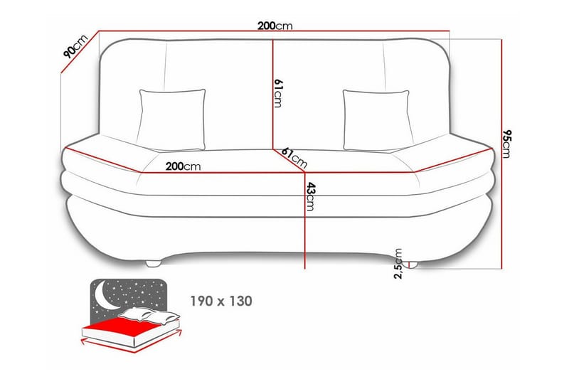 Kintore 2-sits Bäddsoffa - Bäddsoffa - Bäddsoffa 2 sits