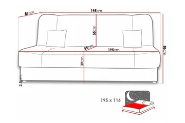 Kintore 2-sits Bäddsoffa - Möbler - Soffa - Bäddsoffa