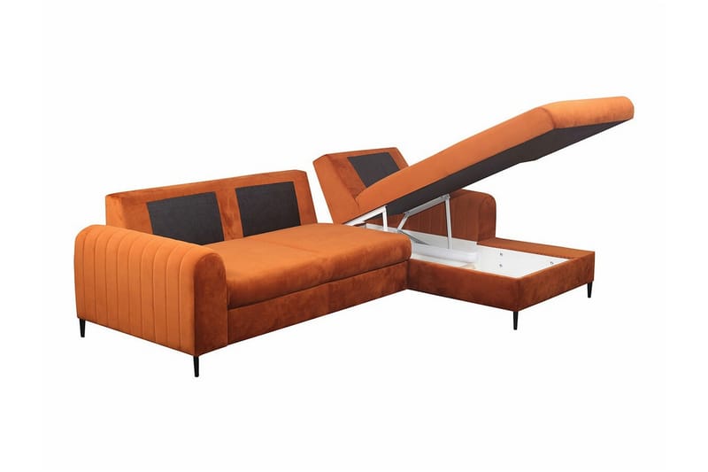 Kintore 3-sits Hörnbäddsoffa NO_BRAND Orange - Möbler - Soffa - Bäddsoffa