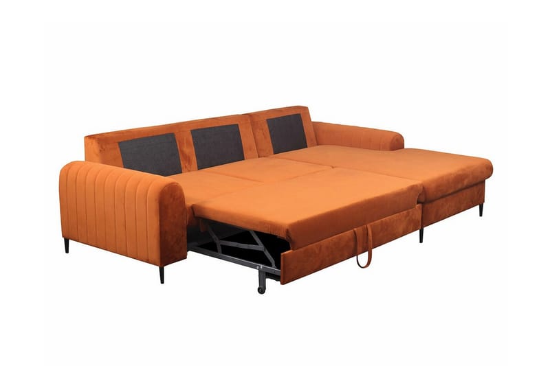 Kintore 3-sits Hörnbäddsoffa NO_BRAND Orange - Möbler - Soffa - Bäddsoffa