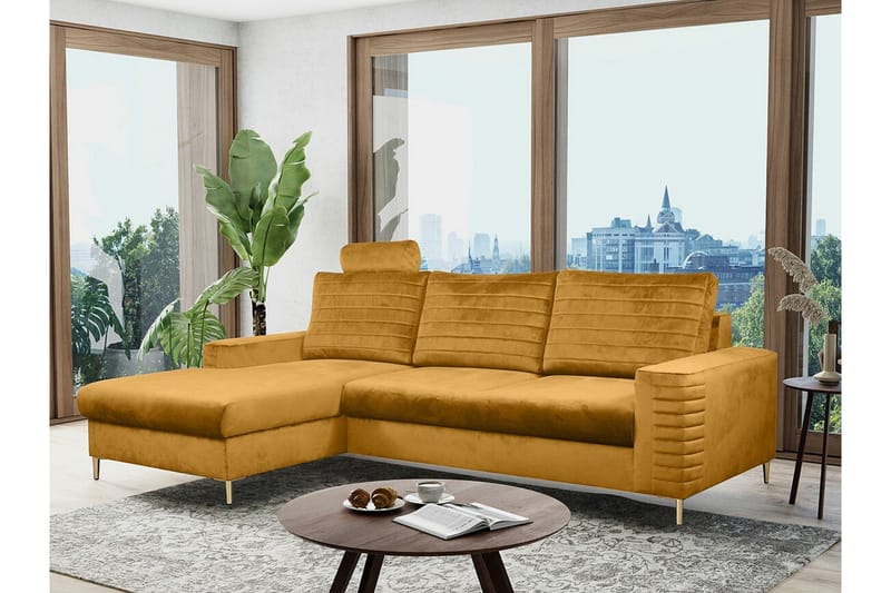 Kintore 3-sits Hörnbäddsoffa Yellow - Möbler - Soffa - Bäddsoffa