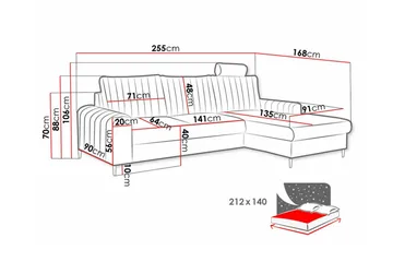 Kintore 3-sits Hörnbäddsoffa - Möbler - Soffa - Bäddsoffa
