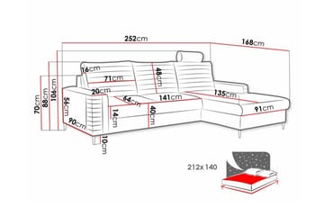 Kintore 3-sits Hörnbäddsoffa - Möbler - Soffa - Bäddsoffa