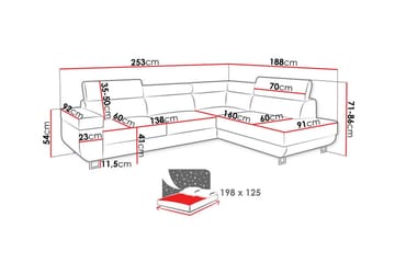 Kintore 3-sits Hörnbäddsoffa - Möbler - Soffa - Bäddsoffa