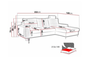 Kintore 3-sits Hörnbäddsoffa - Möbler - Soffa - Bäddsoffa