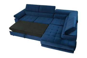 Kintore 3-sits Vänster Hörnbäddsoffa 123x193 cm med Förvaring i Tyg - Gul - Möbler - Soffa - Bäddsoffa