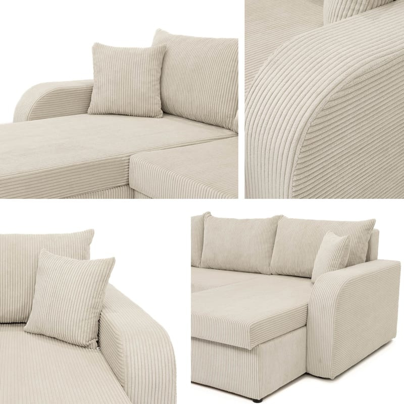 Kintore 4-sits Hörnbäddsoffa Black/Grey - Möbler - Soffa - Bäddsoffa