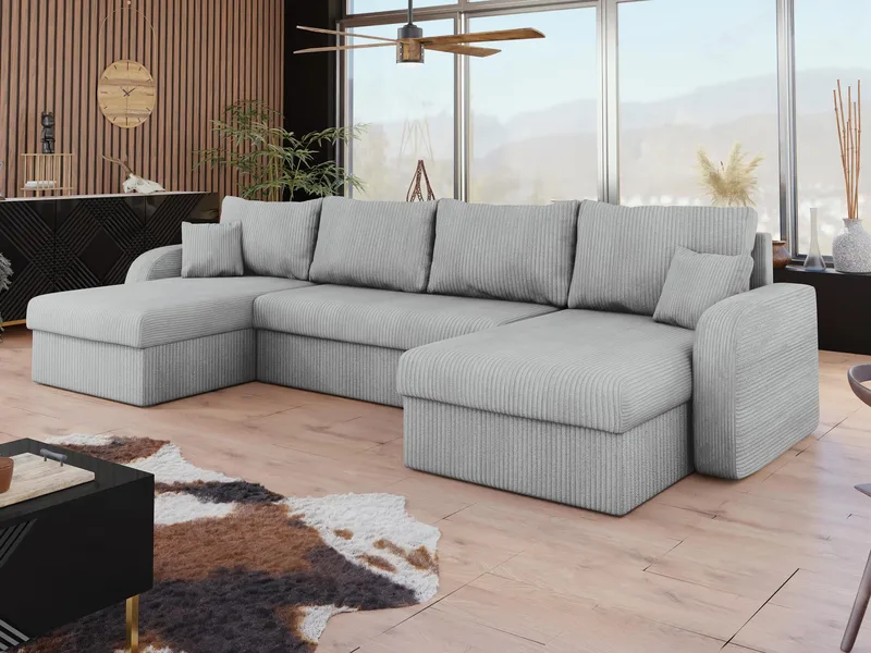 Kintore 4-sits Hörnbäddsoffa Black/Grey - Möbler - Soffa - Bäddsoffa