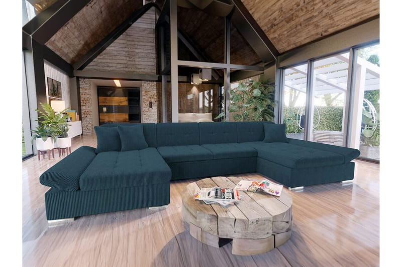 Kintore 4-sits Hörnbäddsoffa Dark blue - Möbler - Soffa - Bäddsoffa