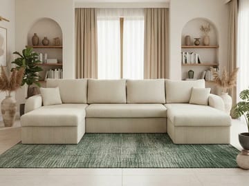 Kintore 4-sits Hörnbäddsoffa Grey/wood||Grey/Black - Möbler - Soffa - Bäddsoffa