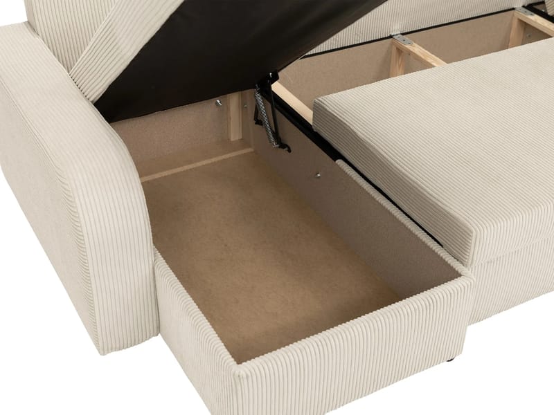 Kintore 4-sits Hörnbäddsoffa Grey/wood||Grey/Black - Möbler - Soffa - Bäddsoffa