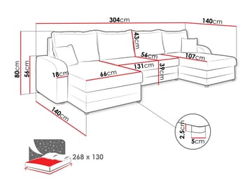 Kintore 4-sits Hörnbäddsoffa Grey/wood||Grey/Black - Möbler - Soffa - Bäddsoffa