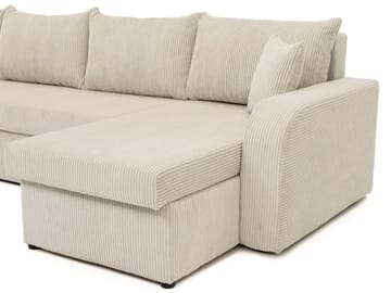 Kintore 4-sits Hörnbäddsoffa Grey/wood||Grey/Black - Möbler - Soffa - Bäddsoffa