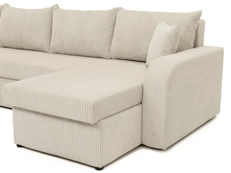 Kintore 4-sits Hörnbäddsoffa Grey/wood||Grey/Black - Möbler - Soffa - Bäddsoffa