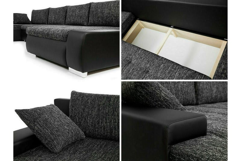 Kintore 4-sits Hörnbäddsoffa NO_BRAND Dark blue - Möbler - Soffa - Bäddsoffa