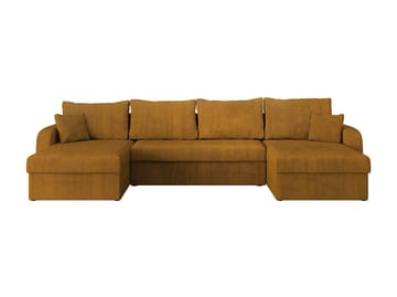 Kintore 4-sits U-formad Hörnbäddsoffa med Förvaring i Tyg - Senapsgul - Möbler - Soffa - Bäddsoffa