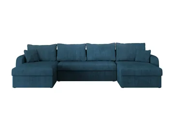 Kintore 4-sits U-formad Hörnbäddsoffa med Schäslong i Tyg - Blå - Möbler - Soffa - Bäddsoffa