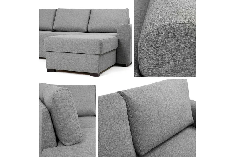 Kintore 6-sits Hörnbäddsoffa NO_BRAND White - Möbler - Soffa - Bäddsoffa