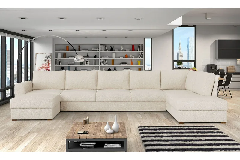 Kintore 6-sits Hörnbäddsoffa White - Möbler - Soffa - Bäddsoffa