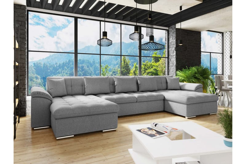 Kinzer Bäddsoffa Dubbeldivan 4-sits - Grå - Möbler - Soffa - Bäddsoffa