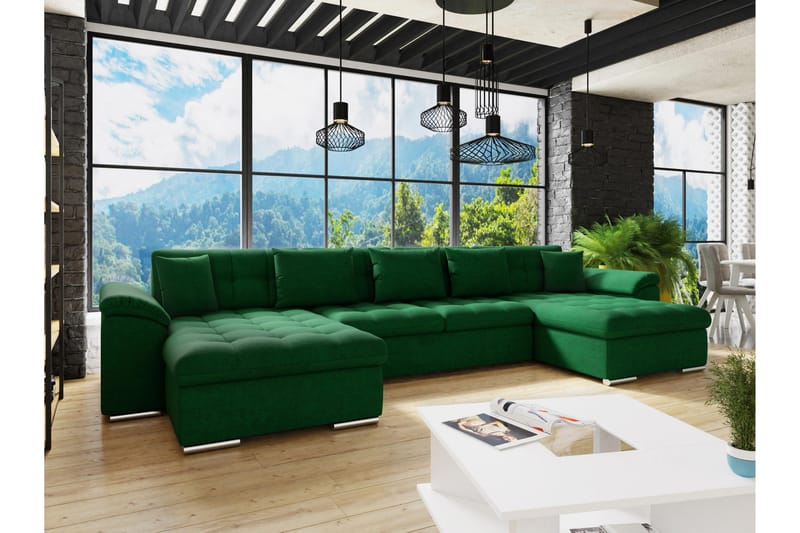 Kinzer Bäddsoffa Dubbeldivan 4-sits - Grön - Möbler - Soffa - Bäddsoffa