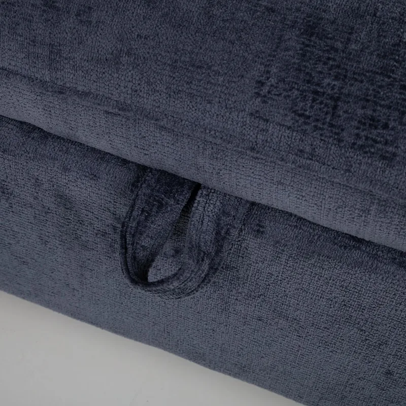 Klevor Vändbar L-formad Hörnbäddsoffa 132x198 cm med Förvaring i Tyg - Blå - M öbler - Soffa - Bäddsoffa
