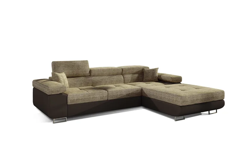 Klinka Bäddsoffa med Divan Höger - Beige/Brun - Möbler - Soffa - Bäddsoffa - Bäddsoffa divan