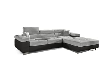 Klinka Bäddsoffa med Divan Höger - Grå/Svart - Möbler - Soffa - Bäddsoffa