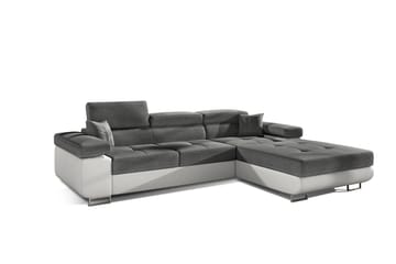 Klinka Bäddsoffa med Divan Höger - Grå/Vit - Möbler - Soffa - Bäddsoffa - Bäddsoffa divan