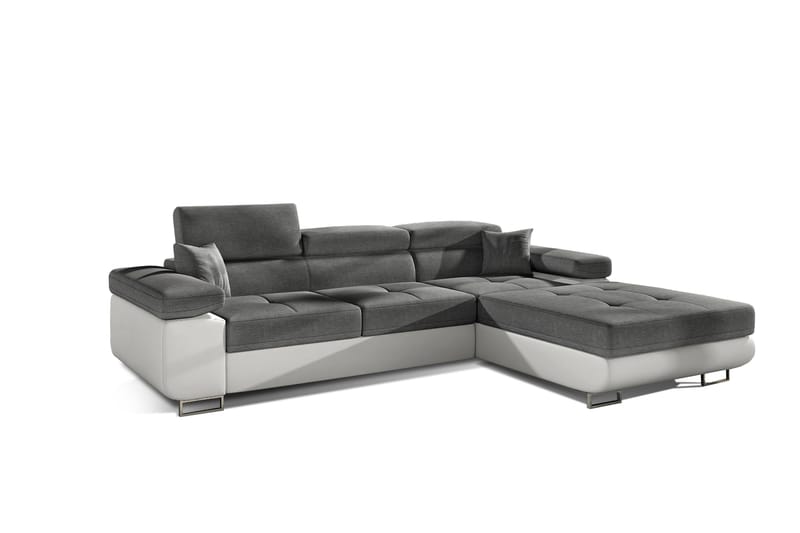 Klinka Bäddsoffa med Divan Höger - Grå/Vit - Möbler - Soffa - Bäddsoffa - Bäddsoffa divan