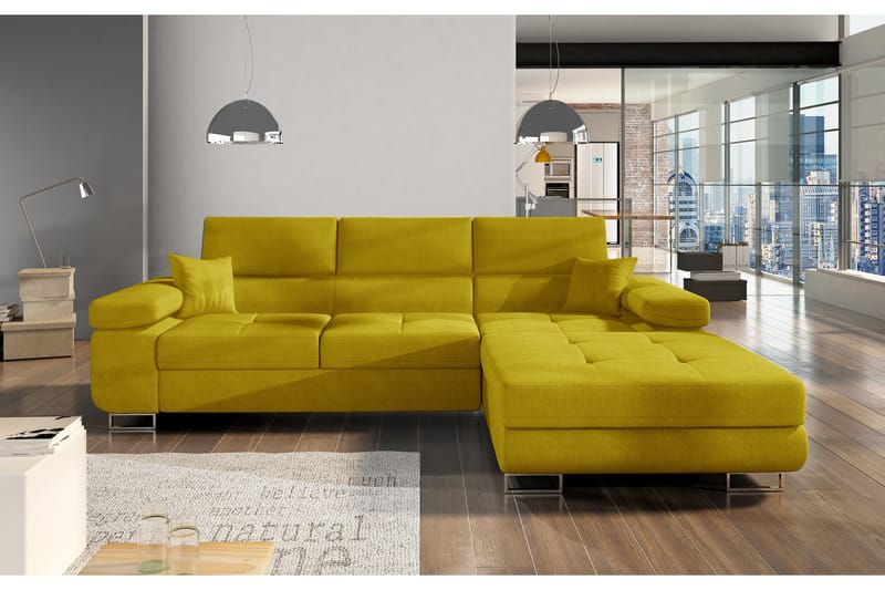 Klinka Bäddsoffa med Divan Höger, Gul