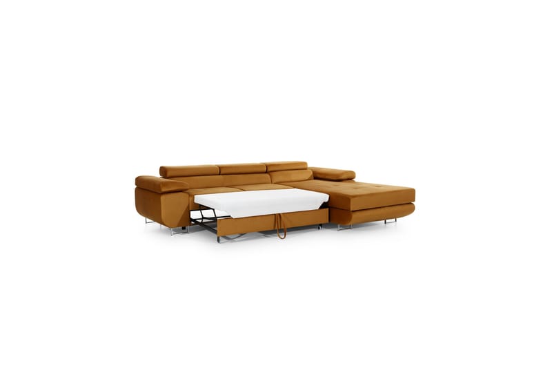 Klinka Bäddsoffa med Divan Höger - Läder/Grå - Möbler - Soffa - Bäddsoffa