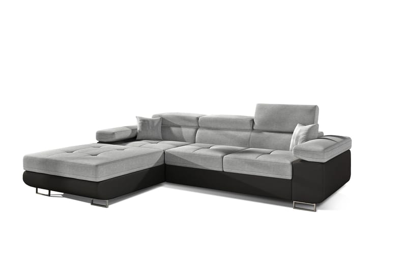 Klinka Bäddsoffa med Divan Vänster - Grå/Svart - Möbler - Soffa - Bäddsoffa