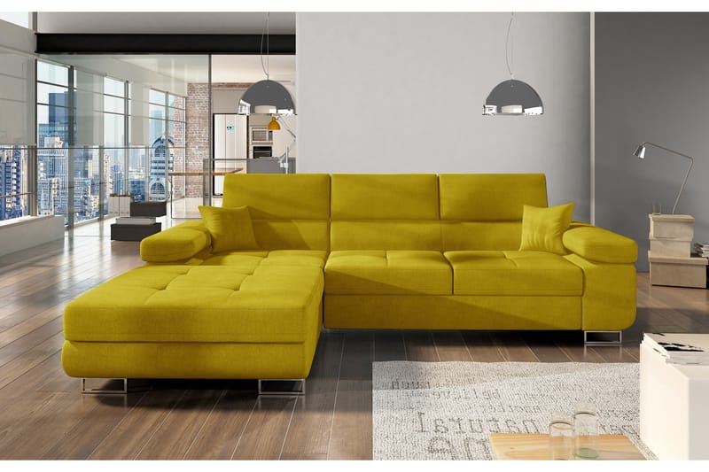 Klinka Bäddsoffa med Divan Vänster - Gul - Möbler - Soffa - Bäddsoffa