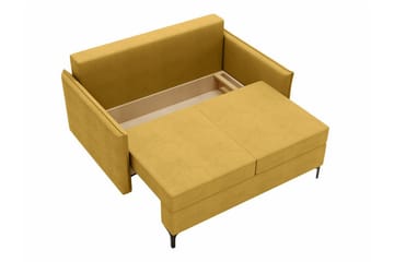 Knocklong 2-sits Bäddsoffa 129x140 cm med Förvaring i Sammet - Terrakotta - Möbler - Soffa - Bäddsoffa