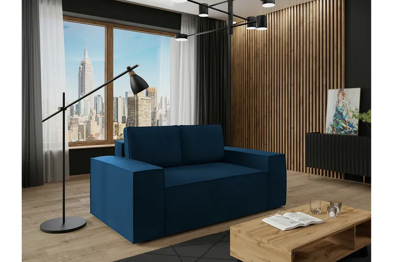 Knocklong 2-sits Bäddsoffa - Blå - Möbler - Soffa - Bäddsoffa