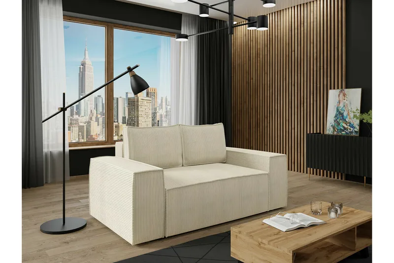 Knocklong 2-sits Bäddsoffa Cream - Möbler - Soffa - Bäddsoffa