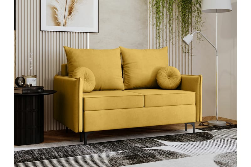 Knocklong 2-sits Bäddsoffa - Gul - Möbler - Soffa - Bäddsoffa