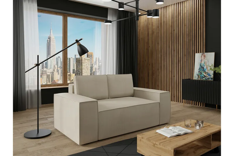 Knocklong 2-sits Bäddsoffa - Ljusbrun - Möbler - Soffa - Bäddsoffa